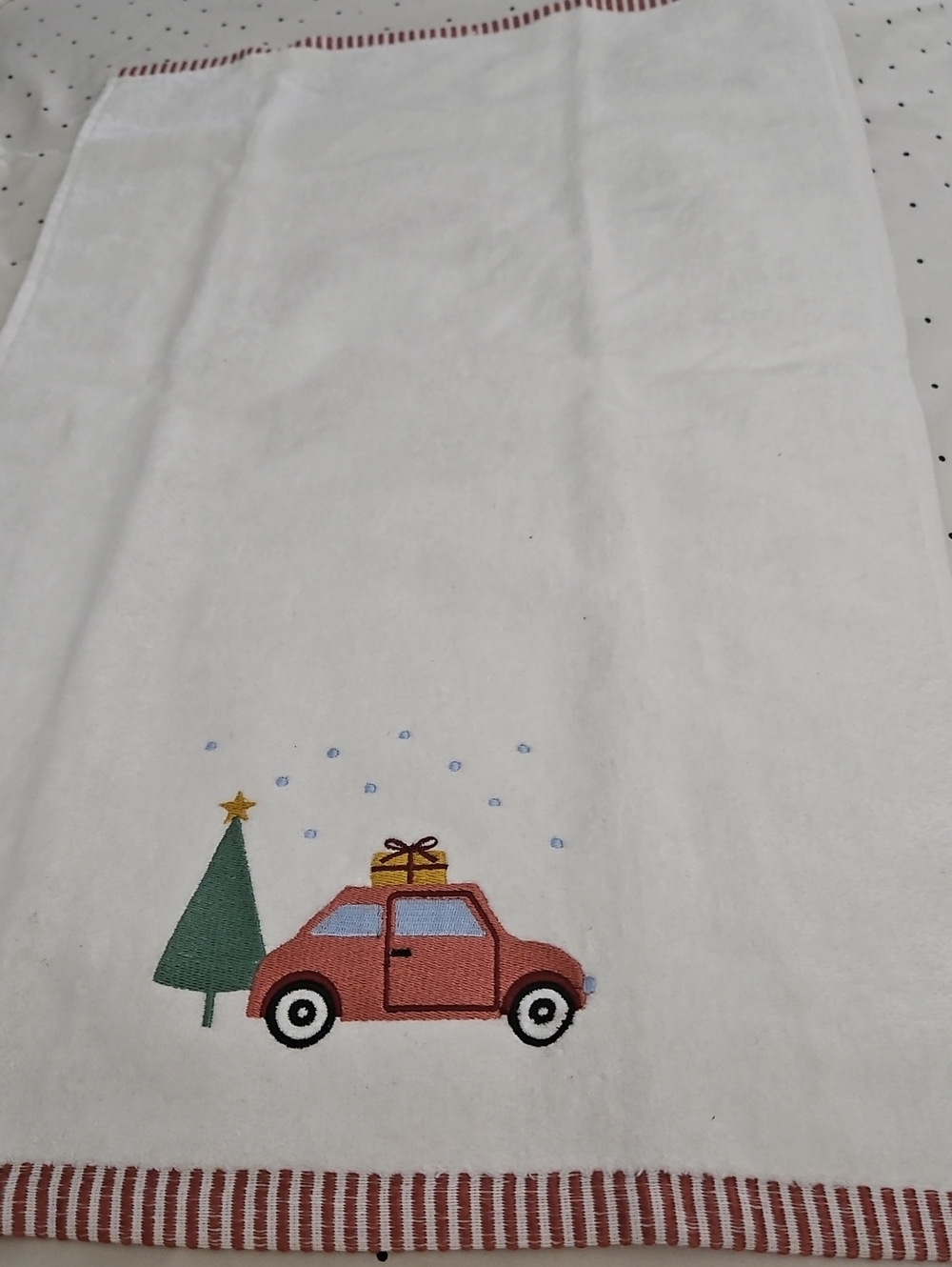 Christmas White Terry Cloth Tea Towel
